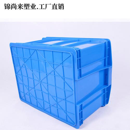 HDPE加厚物流周转箱 安徽锦尚来465280蓝色耐摔塑胶箱的工厂现货与网络物流技术协同优势